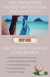 a flyer with the text take the ultimate vacation and pack your passion with you