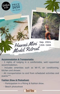 a flyer for the hawaii mini model retreat