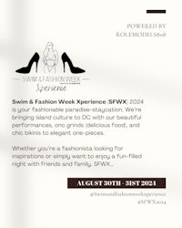 a flyer for the swiss fashion week experience
